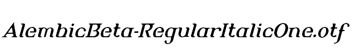 AlembicBeta-RegularItalicOne.otf