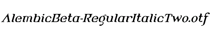 AlembicBeta-RegularItalicTwo.otf