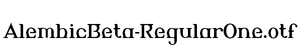 AlembicBeta-RegularOne.otf