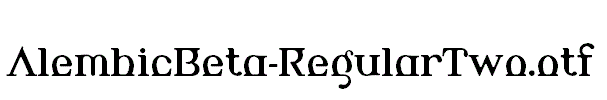 AlembicBeta-RegularTwo.otf