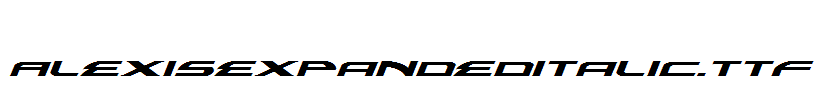 AlexisExpandedItalic.ttf