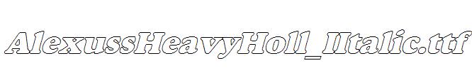 AlexussHeavyHoll_IItalic.ttf