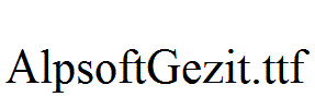 AlpsoftGezit.ttf