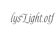 AlysLight.otf