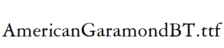 AmericanGaramondBT.ttf