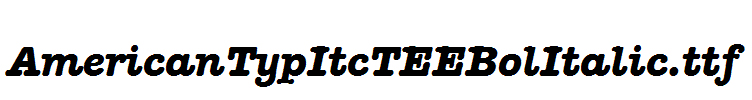 AmericanTypItcTEEBolItalic.ttf