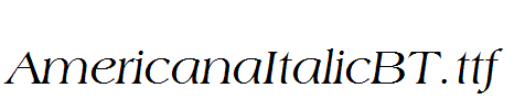 AmericanaItalicBT.ttf