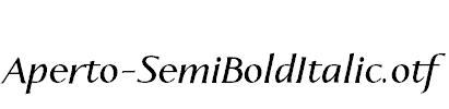 Aperto-SemiBoldItalic.otf