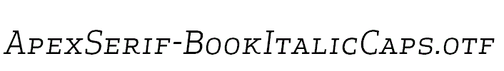 ApexSerif-BookItalicCaps.otf