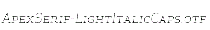 ApexSerif-LightItalicCaps.otf
