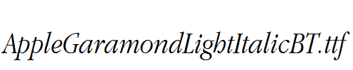 AppleGaramondLightItalicBT.ttf