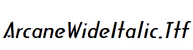 ArcaneWideItalic.Ttf