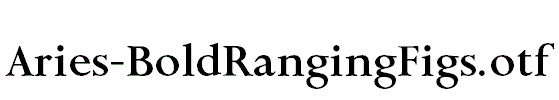 Aries-BoldRangingFigs.otf