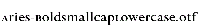 Aries-BoldSmallCapLowerCase.otf