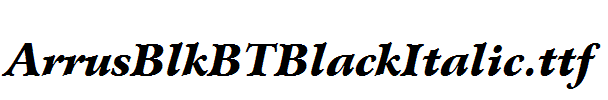 ArrusBlkBTBlackItalic.ttf