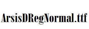 ArsisDRegNormal.ttf