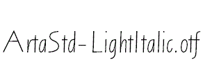 ArtaStd-LightItalic.otf