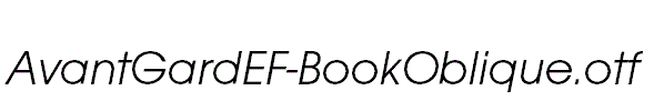 AvantGardEF-BookOblique.otf