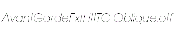 AvantGardeExtLitITC-Oblique.otf
