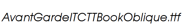AvantGardeITCTTBookOblique.ttf