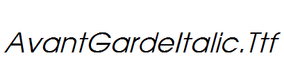 AvantGardeItalic.Ttf