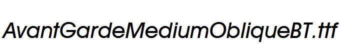AvantGardeMediumObliqueBT.ttf