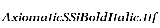 AxiomaticSSiBoldItalic.ttf