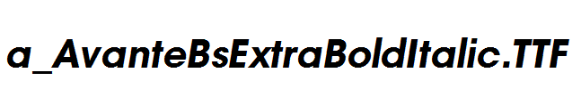 a_AvanteBsExtraBoldItalic.TTF