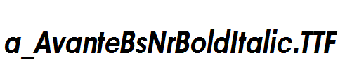 a_AvanteBsNrBoldItalic.TTF