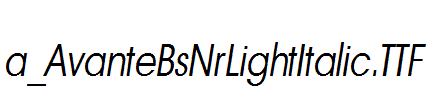 a_AvanteBsNrLightItalic.TTF