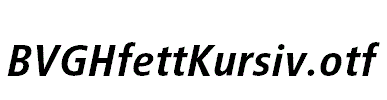 BVGHfettKursiv.otf