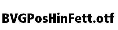 BVGPosHinFett.otf