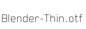 Blender-Thin.otf