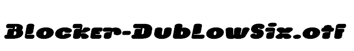 Blocker-DubLowSix.otf
