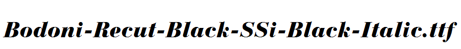 Bodoni-Recut-Black-SSi-Black-Italic.ttf