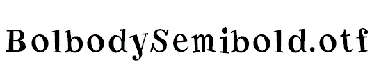BolbodySemibold.otf