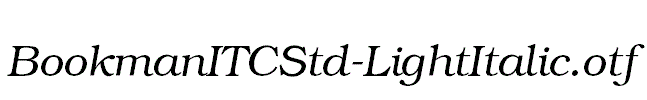 BookmanITCStd-LightItalic.otf