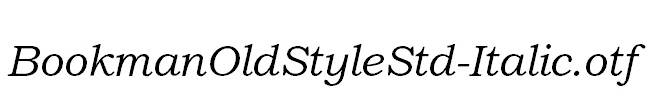 BookmanOldStyleStd-Italic.otf