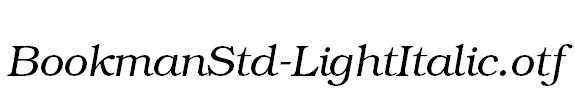 BookmanStd-LightItalic.otf