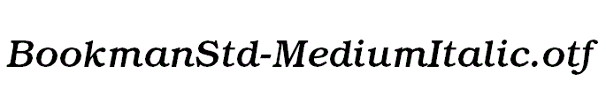 BookmanStd-MediumItalic.otf
