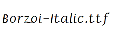 Borzoi-Italic.ttf