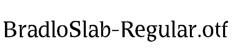 BradloSlab-Regular.otf