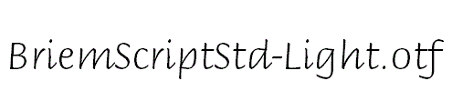 BriemScriptStd-Light.otf