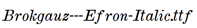 Brokgauz---Efron-Italic.ttf