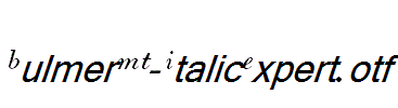 BulmerMT-ItalicExpert.otf