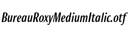 BureauRoxyMediumItalic.otf