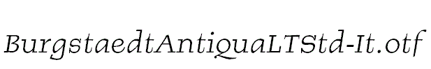 BurgstaedtAntiquaLTStd-It.otf