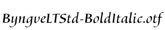 ByngveLTStd-BoldItalic.otf