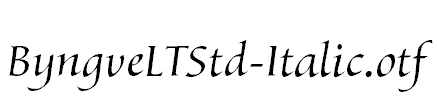 ByngveLTStd-Italic.otf