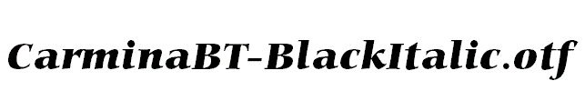 CarminaBT-BlackItalic.otf